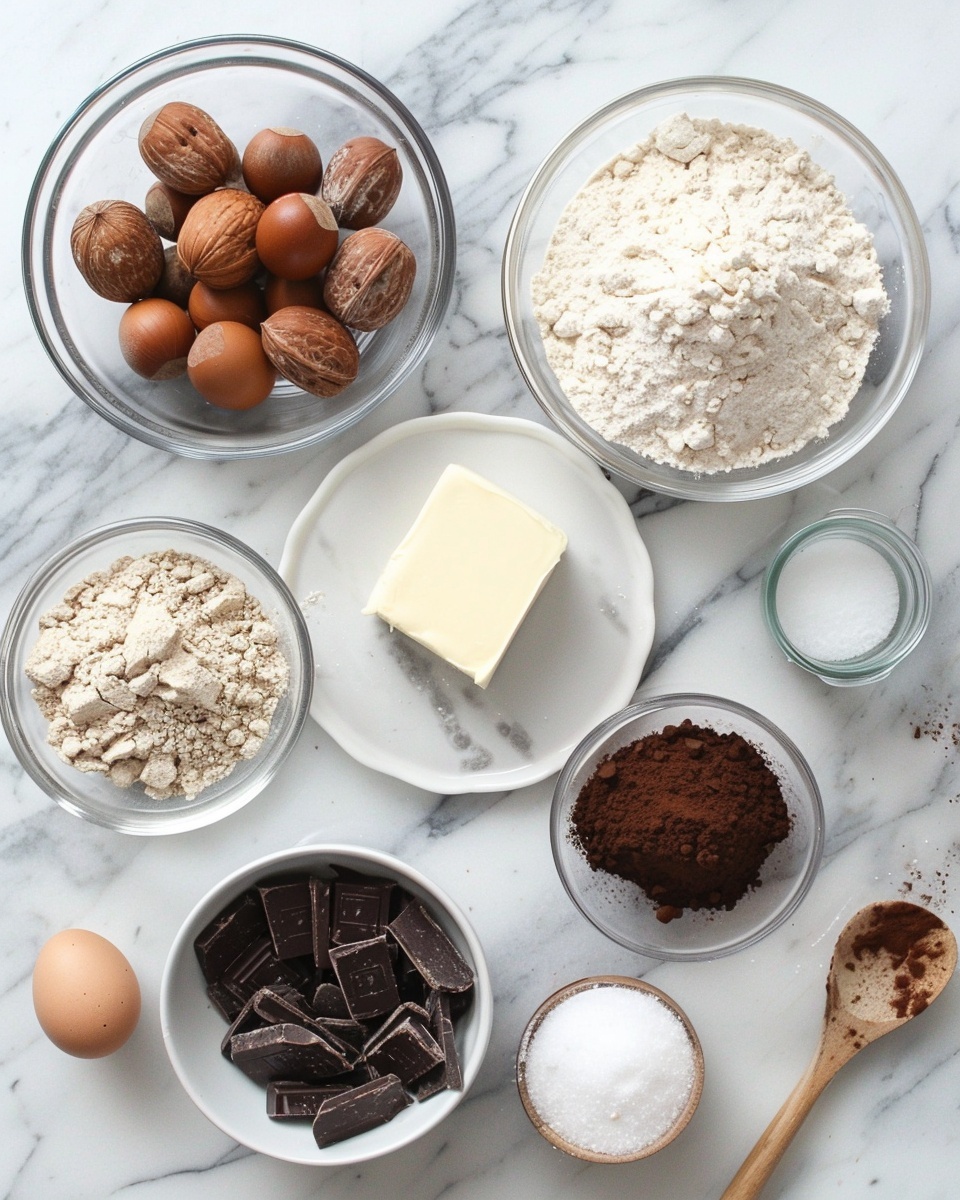 Single white plate featuring a single slice of rich chocolate hazelnut cake, showcasing distinct layers of moist chocolate sponge and creamy chocolate filling, generously coated in a glossy chocolate ganache sprinkled with whole and chopped hazelnuts on top and around the edges, close-up angled shot highlighting the texture and depth of the layers, natural lighting enhancing the sheen of the ganache and the crispness of the nuts, placed on a white marble surface, styled like a decadent single serving ready to eat, photo taken with an iphone --ar 4:5 --v 7