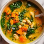 Spiced Sweet Potato Soup with Coconut Lime and White Beans Recipe