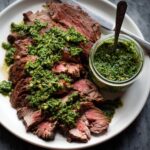 Garlic Brown Sugar Flank Steak with Chimichurri Recipe