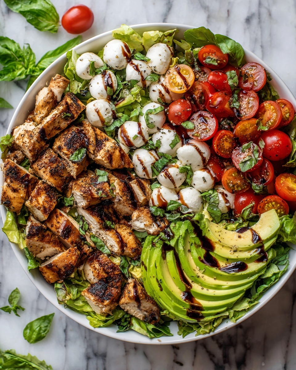 Chicken Avocado Caprese Salad Recipe