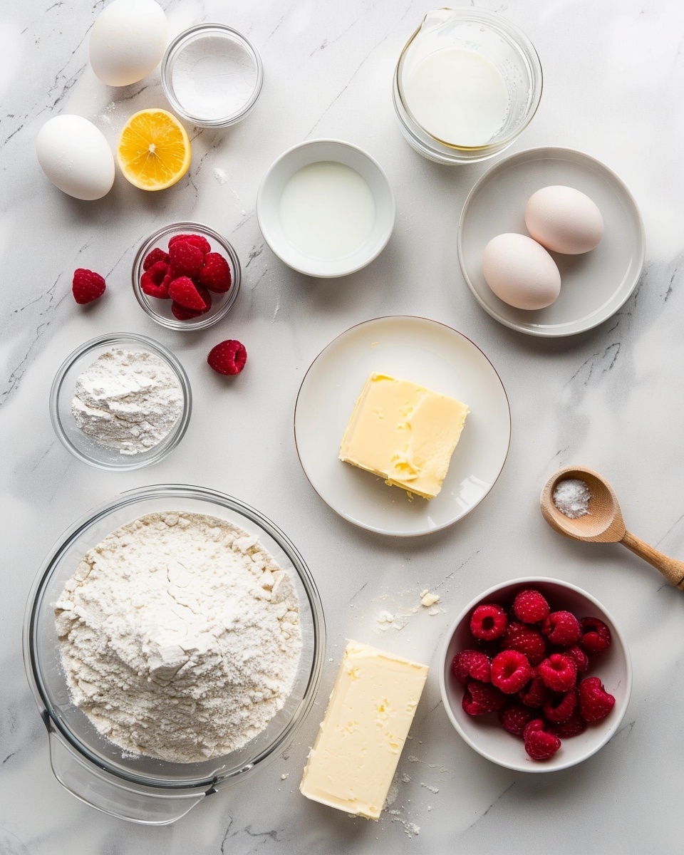 Single white plate with one elegantly plated éclair featuring a golden choux pastry filled with smooth piped vanilla cream, topped with glossy pink glaze that catches the light, garnished with two fresh raspberries and a small mint leaf on the side, close-up angled shot highlighting the airy texture of the pastry and creamy filling, placed on a white marble surface with natural lighting, intimate food blog style serving photo taken with an iphone --ar 4:5 --v 7