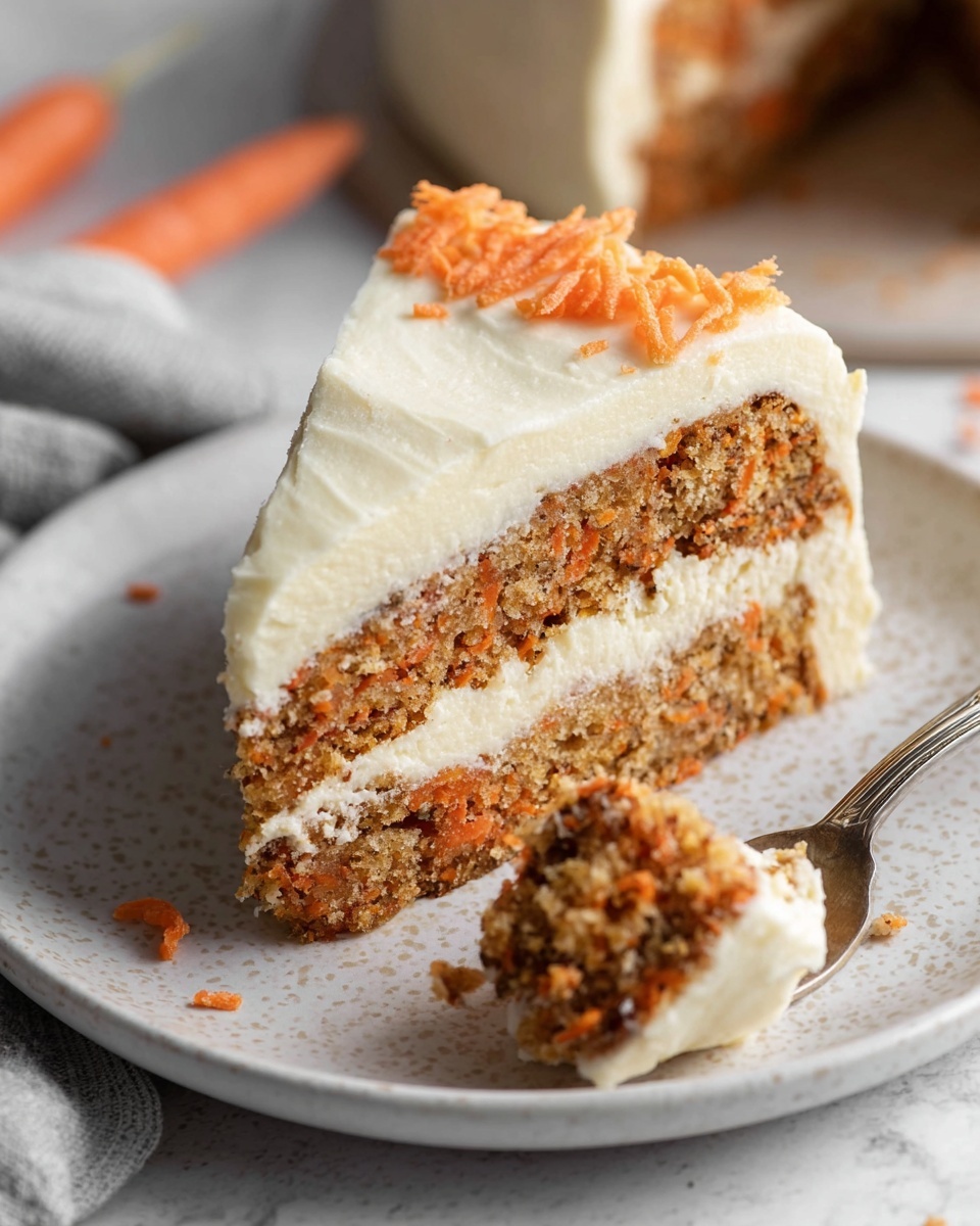 Whole, uncut carrot cake cheesecake on a white marble cake stand, featuring a thick, moist carrot cake base topped with a smooth, creamy cheesecake layer, adorned with evenly piped swirls of whipped cream frosting and garnished with delicate carrot shavings and a light dusting of cinnamon, surrounded by fresh whole carrots and a small bowl of grated carrots on a white marble countertop, shot with natural light from a 3/4 angle, professional food magazine style photo taken with an iphone --ar 4:5 --v 7