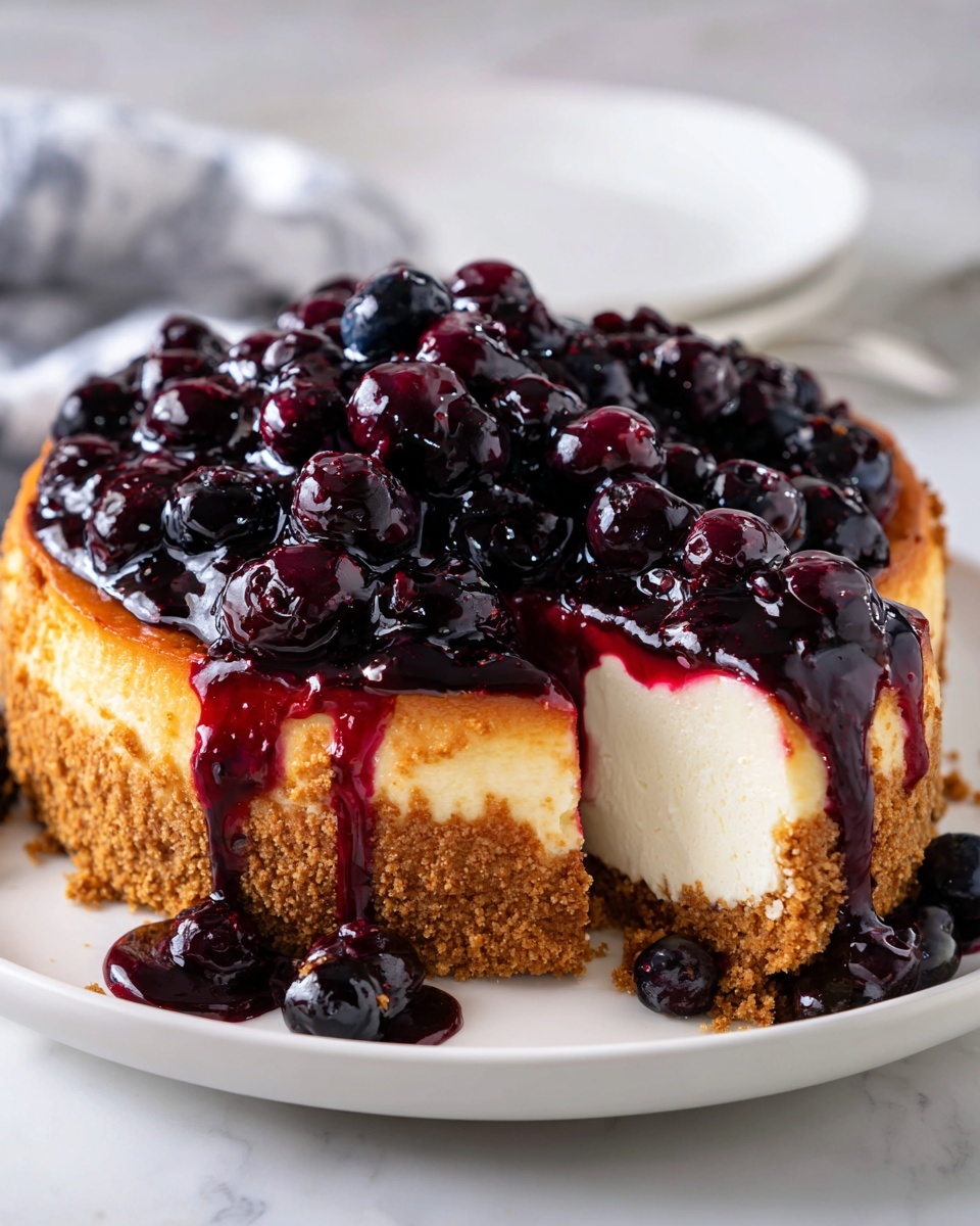 Blueberry Cheesecake with Fresh Blueberry Topping Recipe