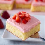 Strawberry Sugar Cookie Bars with Strawberry Frosting Recipe