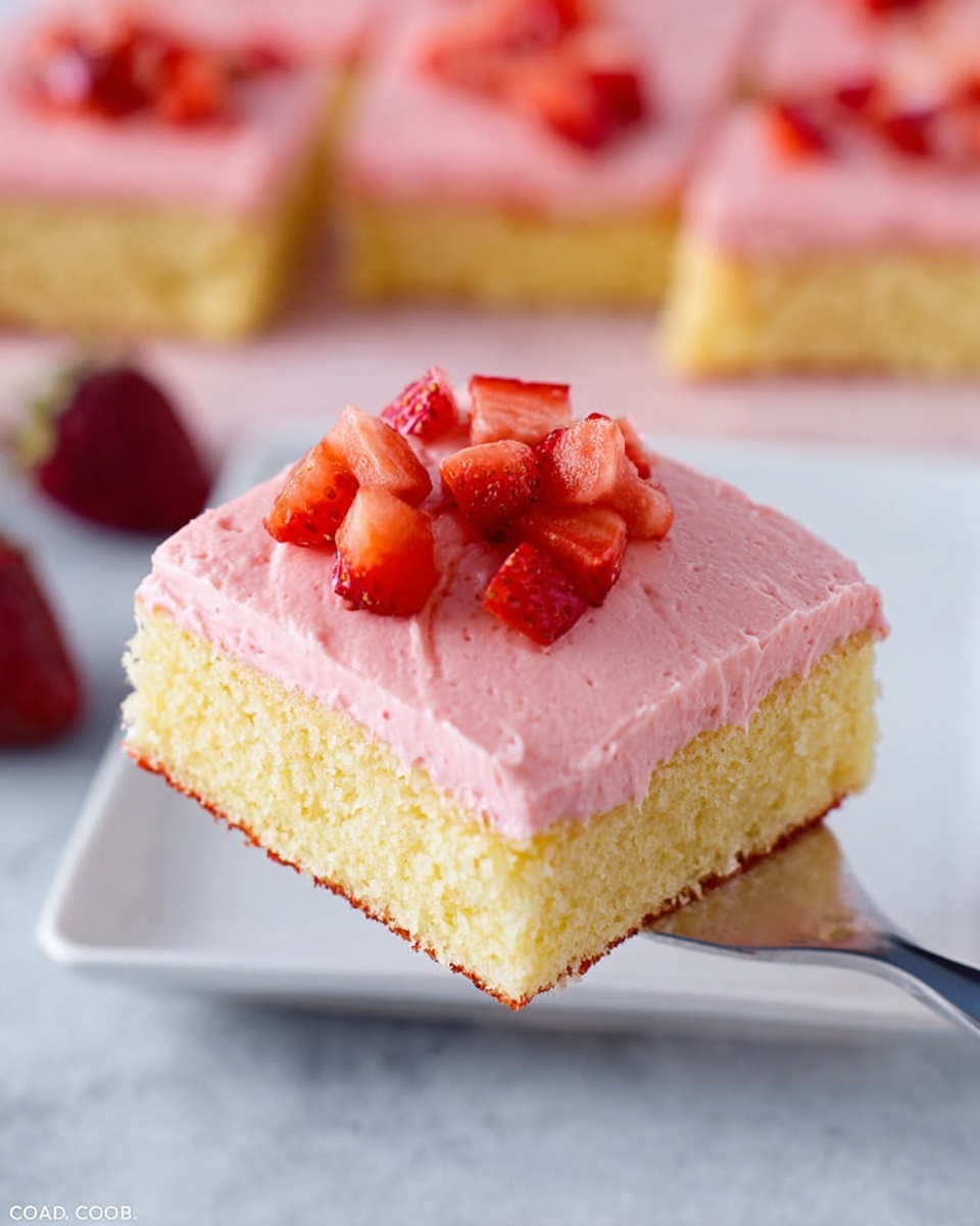 Strawberry Sugar Cookie Bars with Strawberry Frosting Recipe