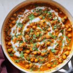 Harissa Chickpeas with Coconut Cream and Leafy Greens Recipe