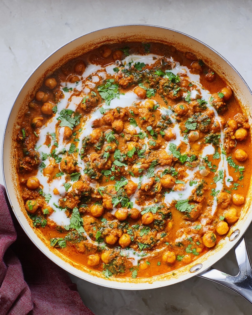 Harissa Chickpeas with Coconut Cream and Leafy Greens Recipe