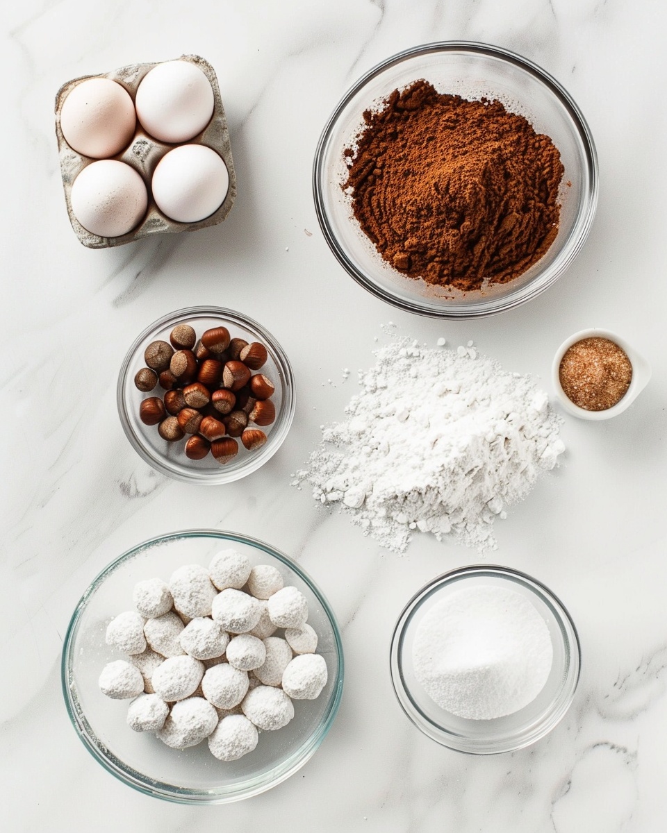 Single white plate holding a single slice of soft, nut-studded cookie cake with a whole hazelnut embedded on top, angled to reveal the moist interior texture filled with finely ground nuts, close-up view emphasizing the delicate crumb and nutty layers, natural lighting highlighting the cake’s tender look, set on a white marble surface, styled like a food blog individual serving, photo taken with an iphone --ar 4:5 --v 7