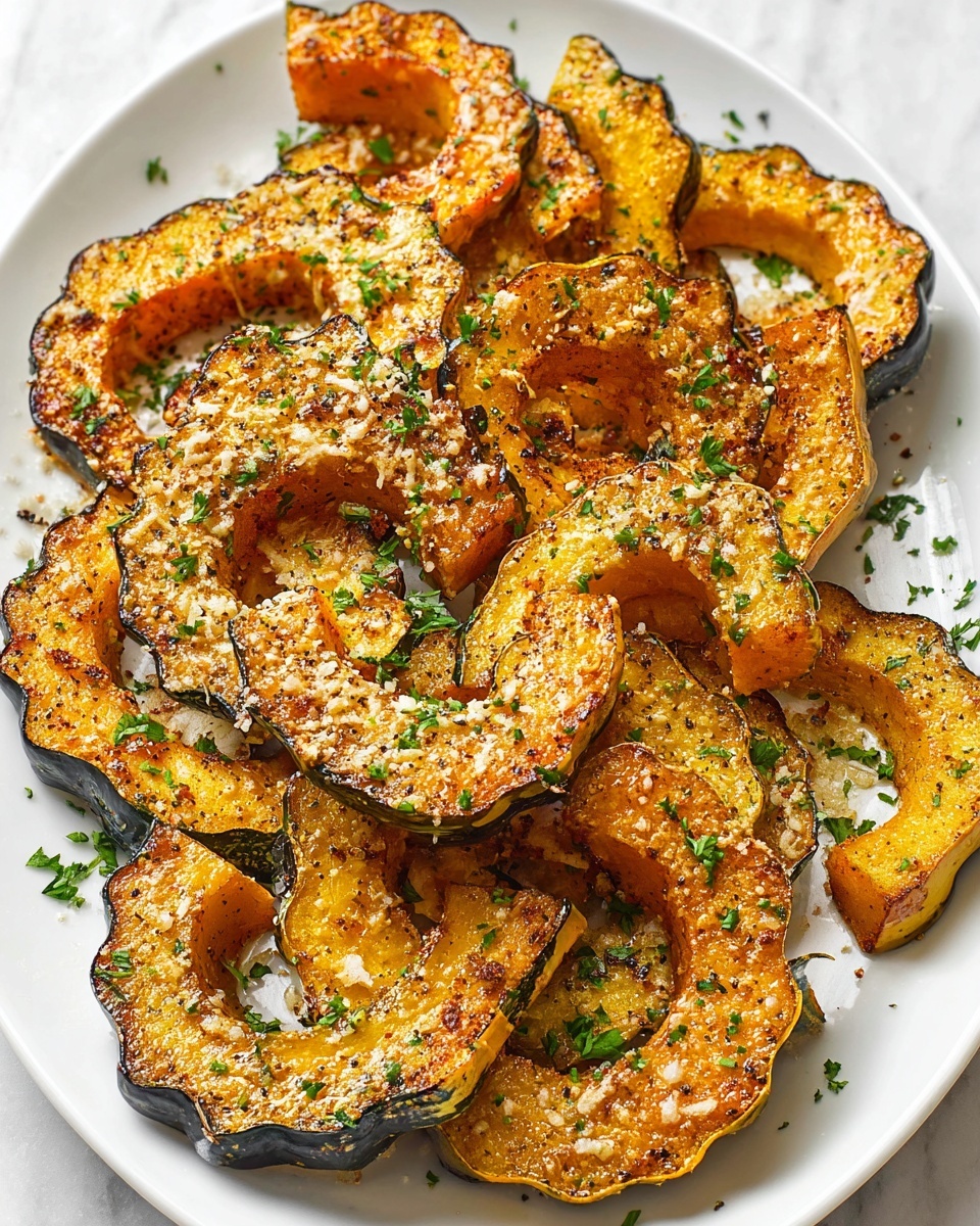 Parmesan Herb Roasted Acorn Squash Recipe