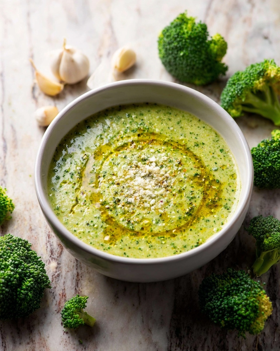 Easy Garlic Italian Broccoli Soup Recipe