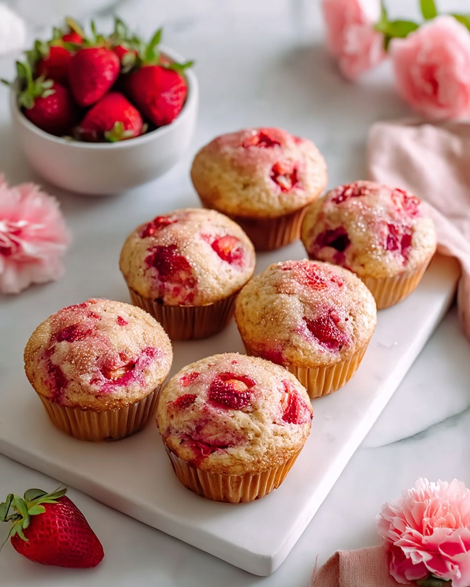 Soft Strawberry Blended Muffins Recipe