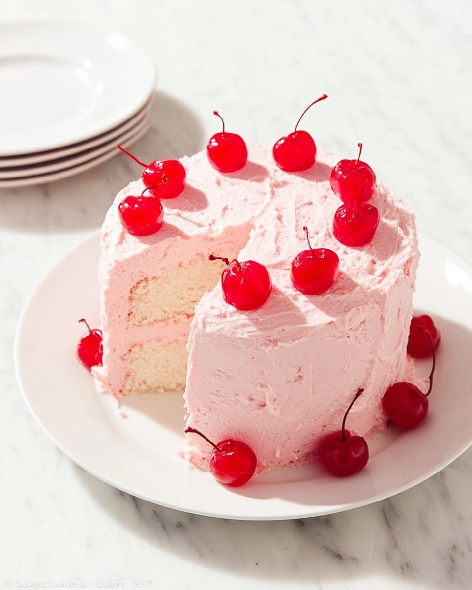 Cherry Almond Cake with Maraschino Cherry Buttercream Recipe