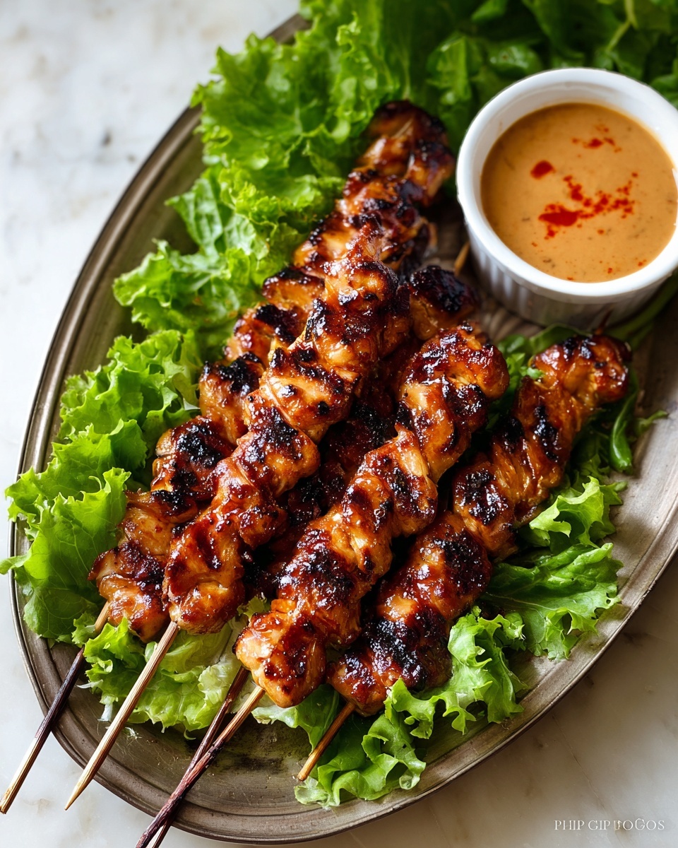 Long white rectangular platter filled with multiple glossy, perfectly grilled pork skewers, each piece tender and caramelized with a rich, smoky glaze, arranged neatly side by side to showcase the entire serving, photographed at a professional 3/4 angle on a white marble countertop with natural lighting, capturing the vibrant colors and textures like a high-end food magazine hero shot, photo taken with an iphone --ar 4:5 --v 7