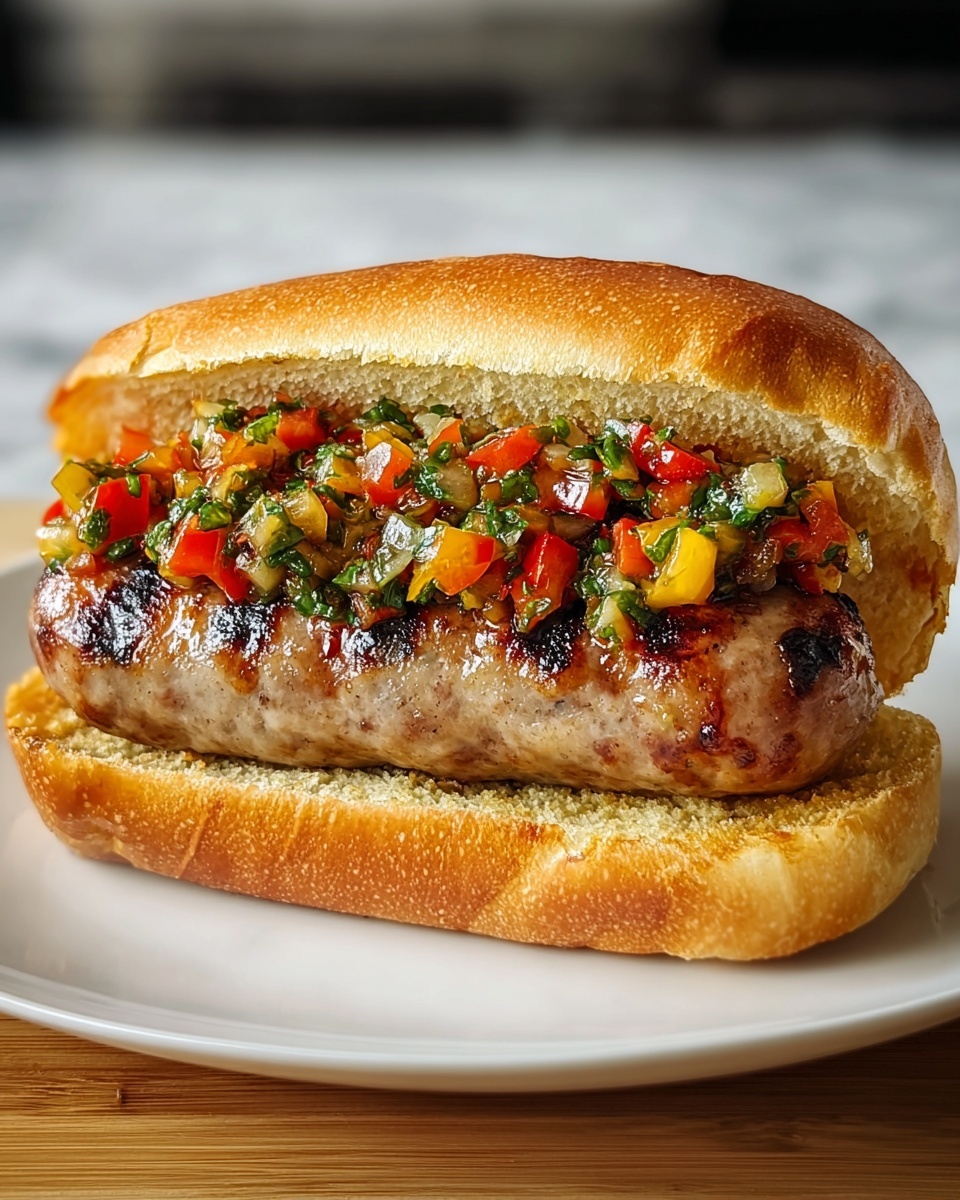 Grilled Italian Sausage Sandwiches with Olive and Giardiniera Relish Recipe