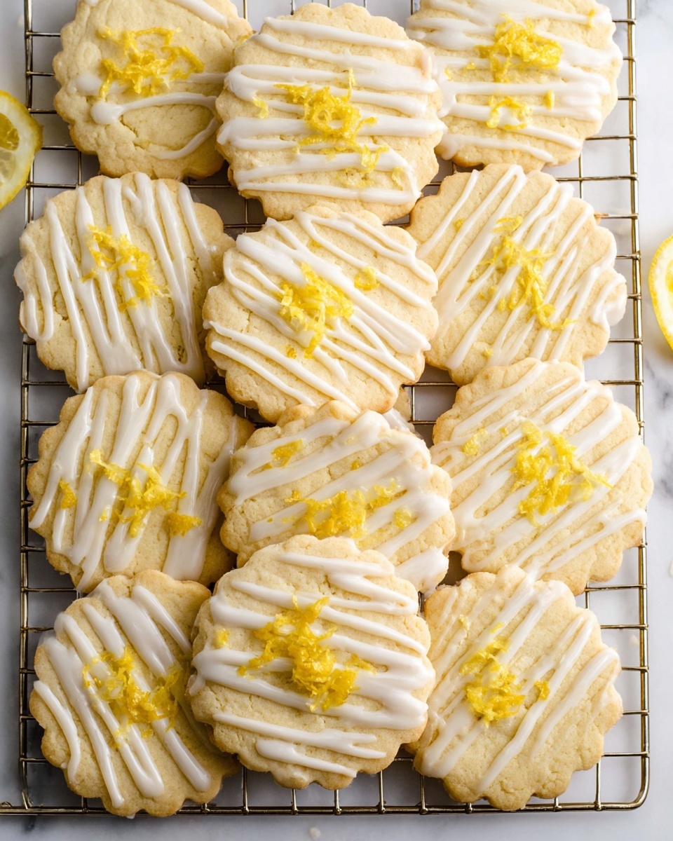 Lemon Shortbread Cookies with Lemon Glaze Recipe