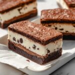 Ice Cream Sandwiches Made with Homemade Brownies Recipe