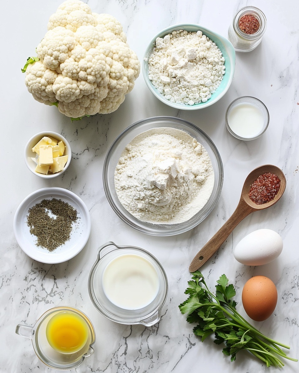 Single white bowl featuring a close-up of a single serving of crispy roasted cauliflower florets, golden brown with charred edges and seasoned with visible specks of herbs and spices, garnished with finely chopped fresh parsley, showcasing the textured, tender interior of one floret, placed on a white marble surface under natural lighting, styled like an individual portion from a food blog, photo taken with an iphone --ar 4:5 --v 7