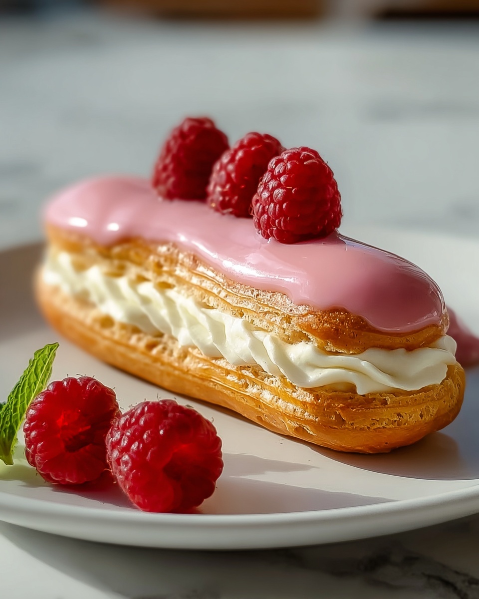 Lemon Raspberry Eclairs Recipe