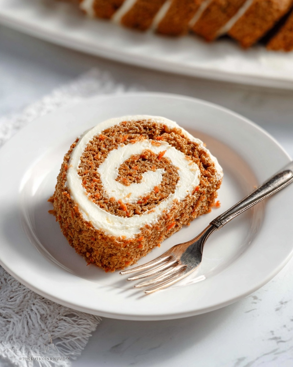 Carrot Cake Roll with Cream Cheese Frosting Recipe