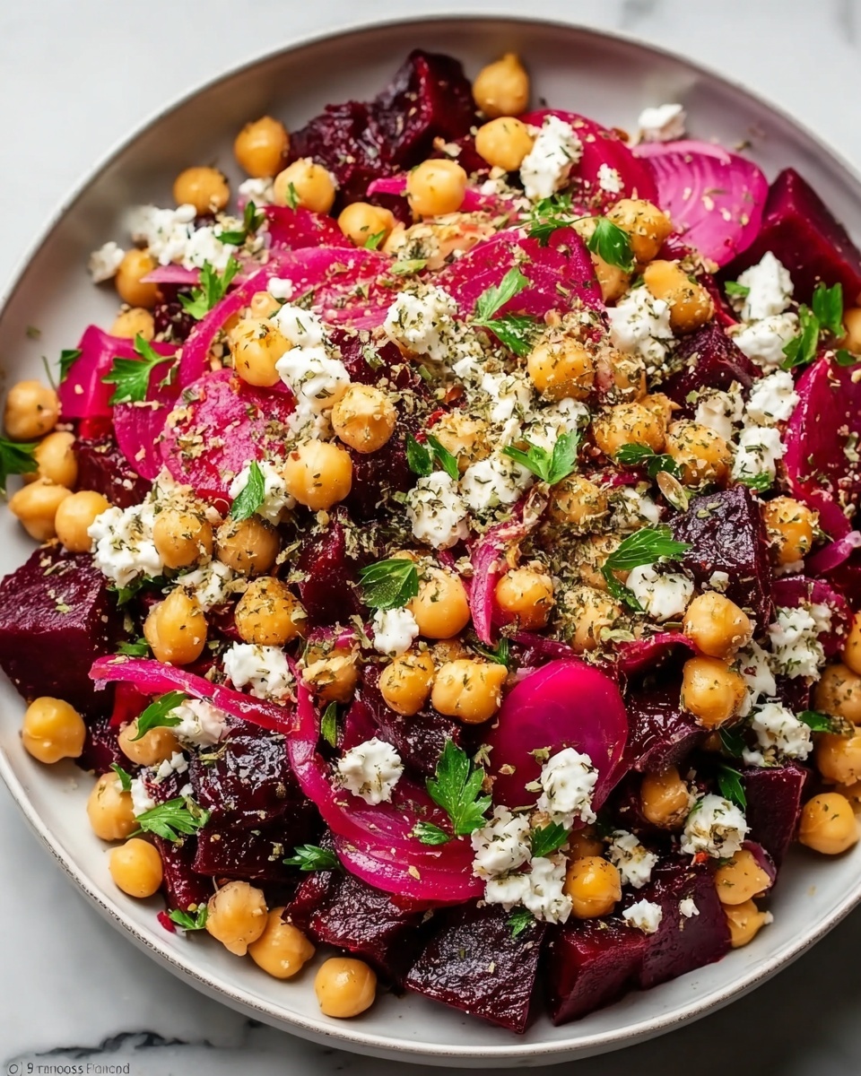 Chickpea, Beet, and Feta Salad Recipe