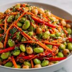 Chickpea Edamame Salad with Sesame Ginger Dressing Recipe