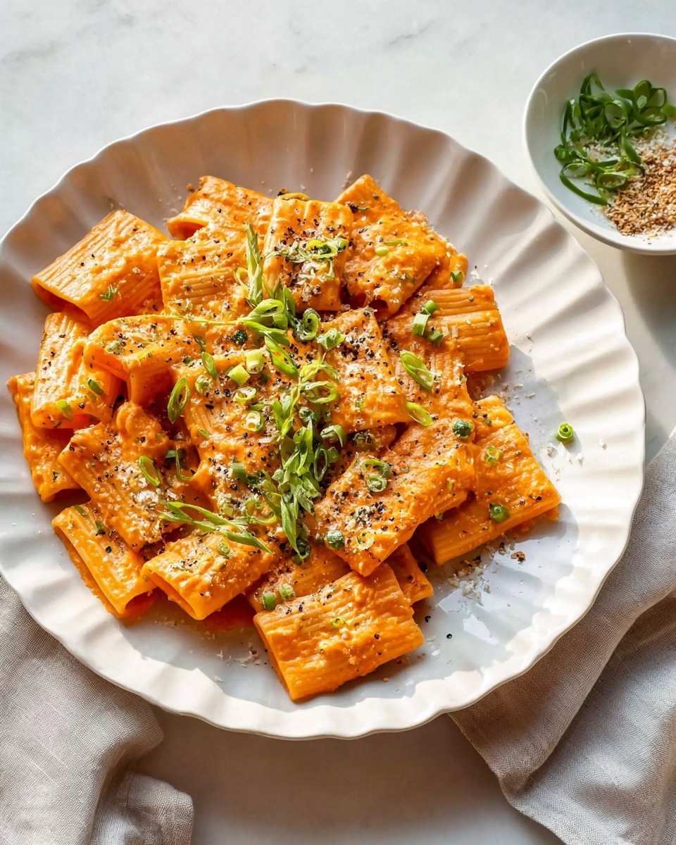 Gochujang Pasta with Cream Cheese, Parmesan, and Spring Onions Recipe