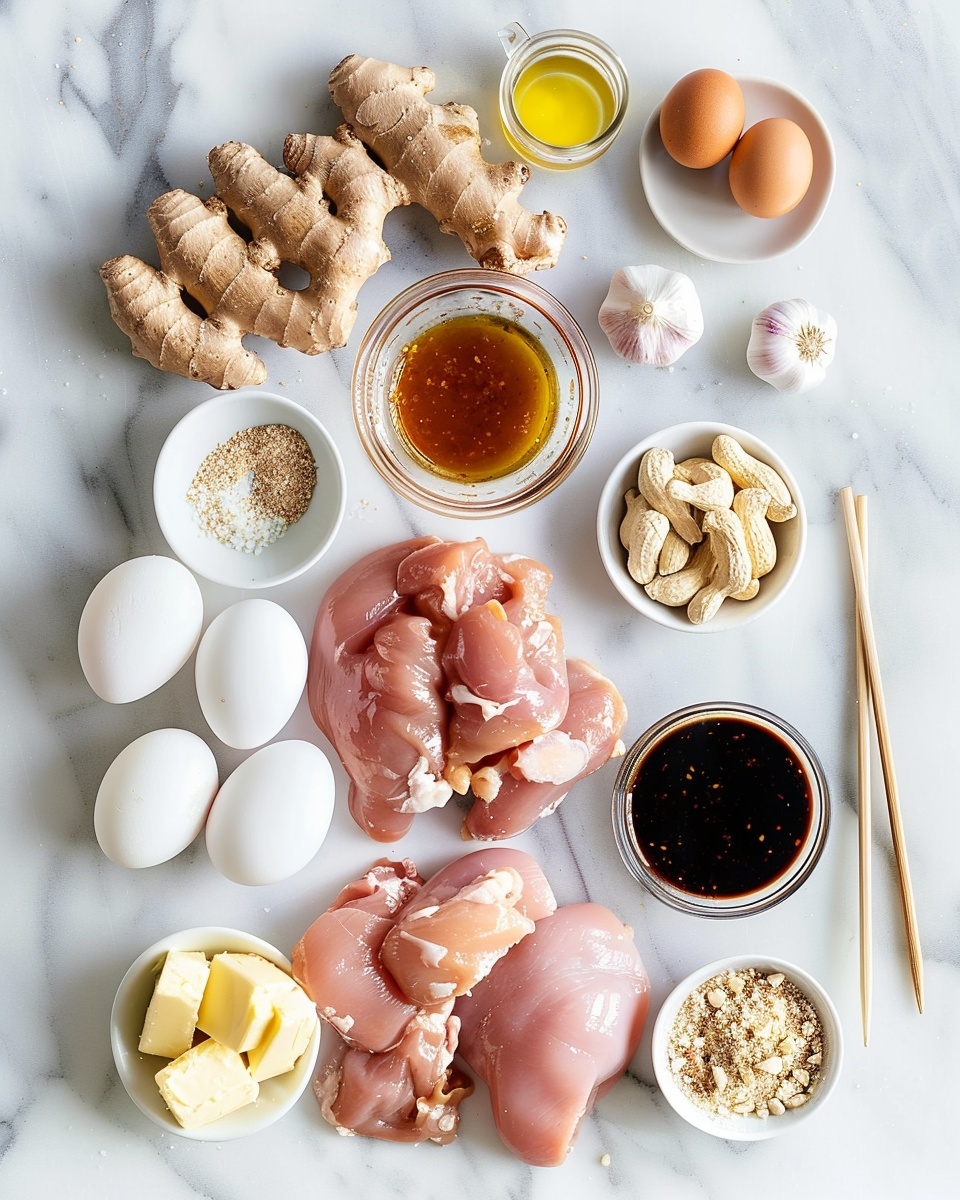 Single white oval plate with one skewer of perfectly grilled, glazed chicken satay resting on fresh green lettuce leaves, close-up angle revealing the tender, juicy texture of the marinated chicken pieces with charred grill marks, accompanied by a small white dipping bowl of creamy peanut sauce with a drizzle of chili oil on the side, all set on a white marble surface with natural lighting, styled like a food blog serving ready to eat, photo taken with an iphone --ar 4:5 --v 7