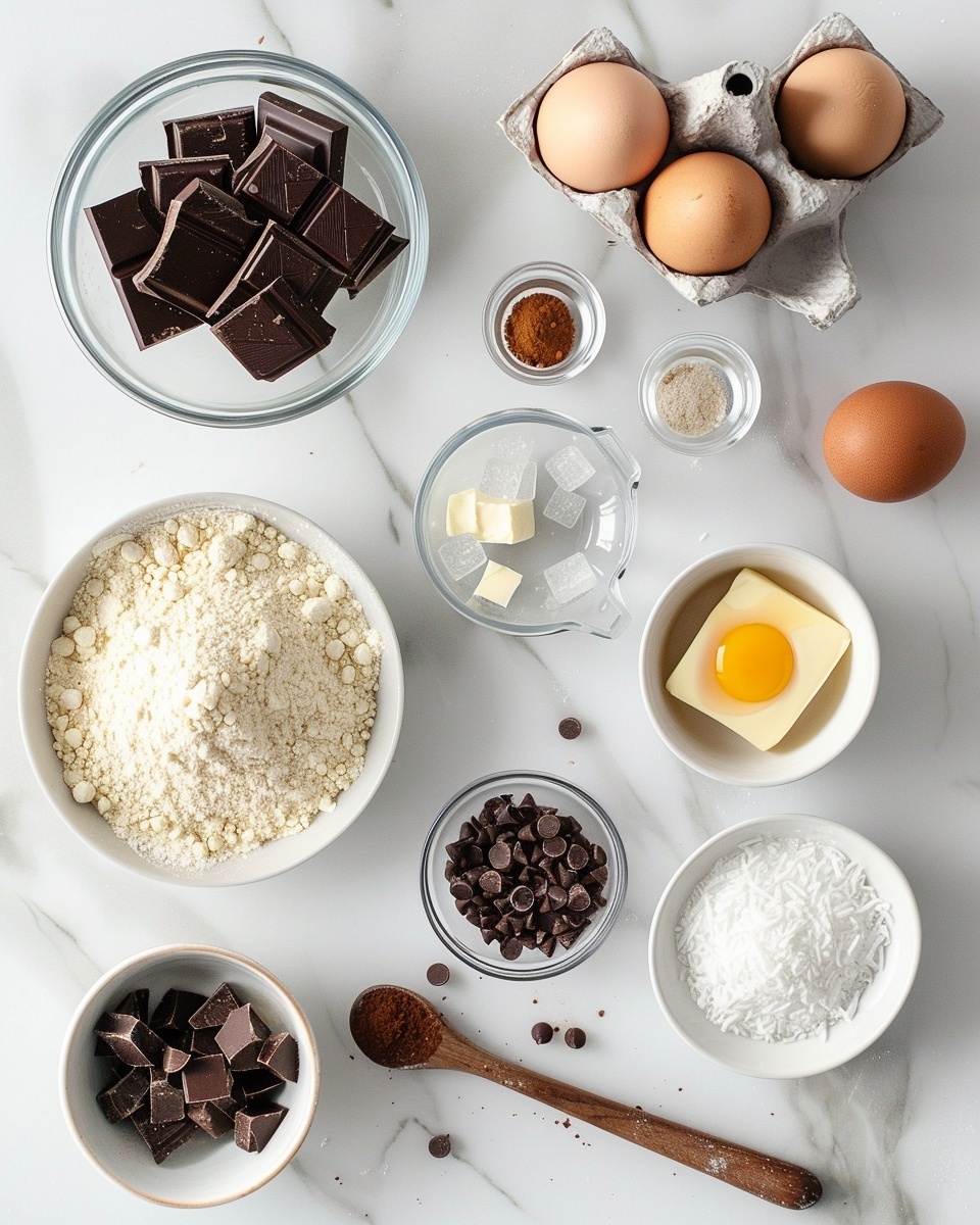 Single white plate holding one chocolate coconut cookie with visible chocolate chunks and toasted shredded coconut on top and around the cookie, close-up view highlighting the cracked surface texture and soft interior peeking through, natural lighting on white marble background, styled as a ready-to-eat individual serving, photo taken with an iphone --ar 4:5 --v 7