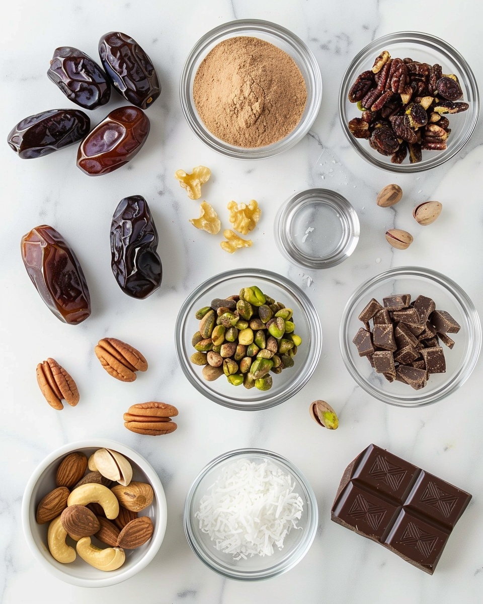 Single white plate displaying one square slice of rich chocolate and nut bar, close-up angled view revealing dense, textured interior packed with chopped pistachios and pecans, topped with smooth glossy dark chocolate layer and scattered vibrant dried cranberries and coarse sea salt flakes, small bits of nuts artfully placed on plate for garnish, set on white marble surface with natural lighting, styled food blog serving photo taken with an iphone --ar 4:5 --v 7