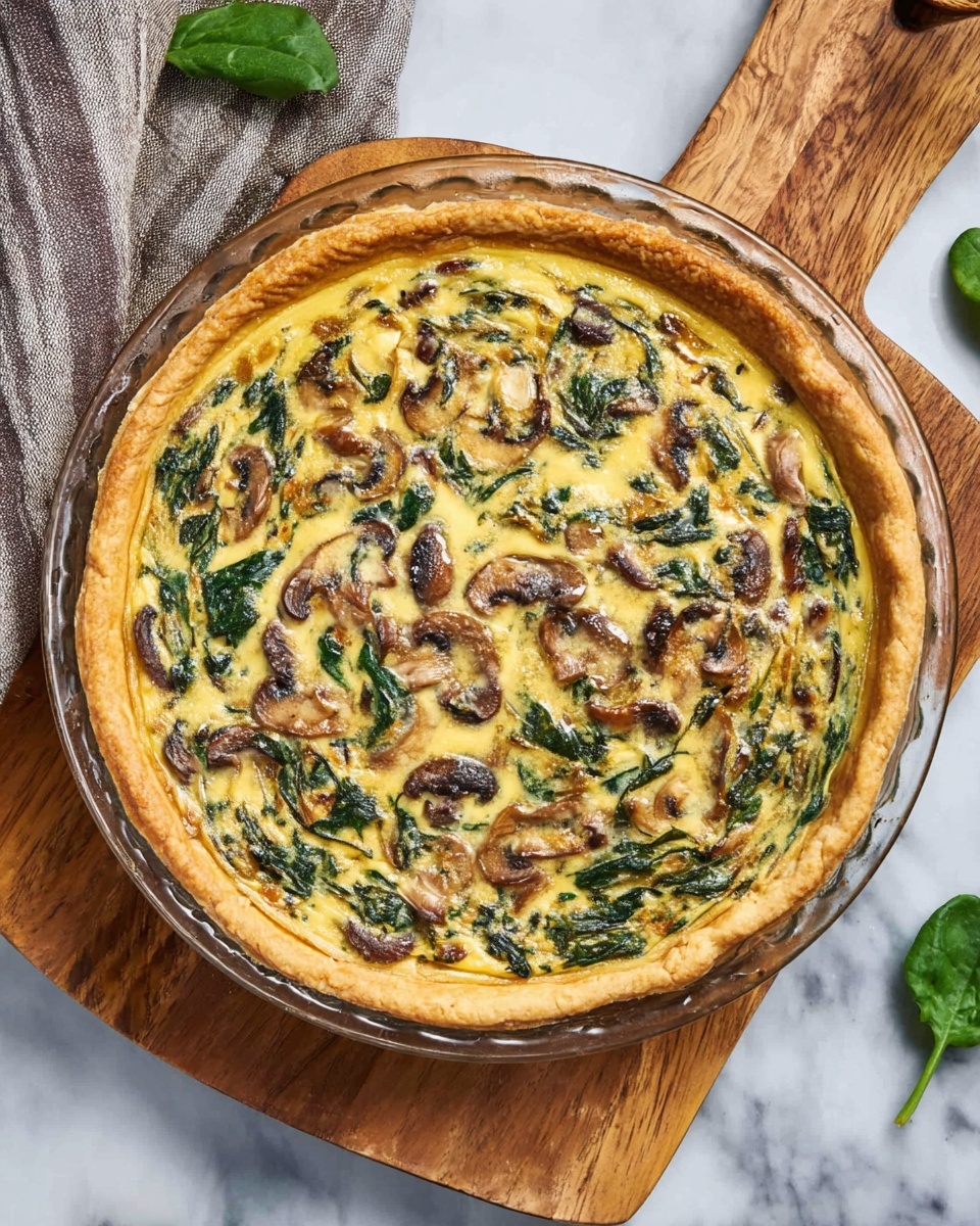 Vegan Mushroom and Spinach Quiche Recipe
