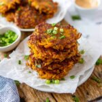 Vegetable Potato Fritters with Vegan Sriracha Mayonnaise Recipe