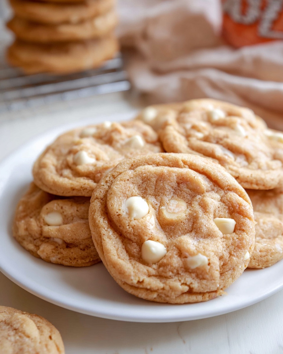 Large white rectangular serving platter filled with a generous arrangement of freshly baked peanut butter cookies embedded with white chocolate chips, each cookie golden brown with characteristic crisscross imprint patterns on top, slightly soft edges and chewy centers visible, whole batch presented appealingly on a white marble countertop, natural lighting highlighting the texture and warmth of the cookies, professional food styling photo taken with an iphone --ar 4:5 --v 7