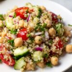 Refreshing Quinoa Salad with Chickpeas, Vegetables, and Feta Recipe