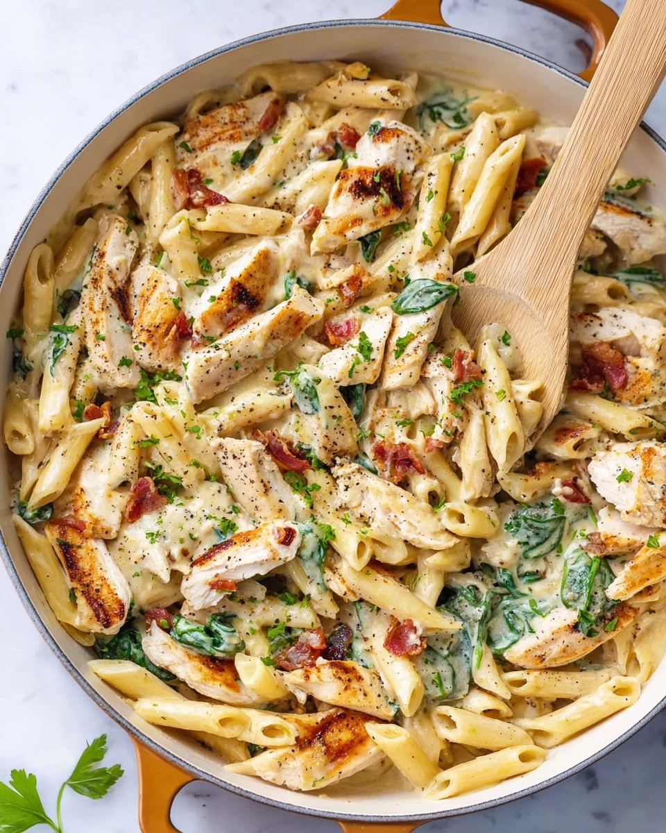 Chicken Spinach Pasta with Dried Tomatoes and Parmesan Recipe